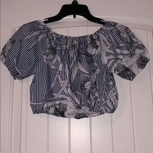 Off the shoulder crop top